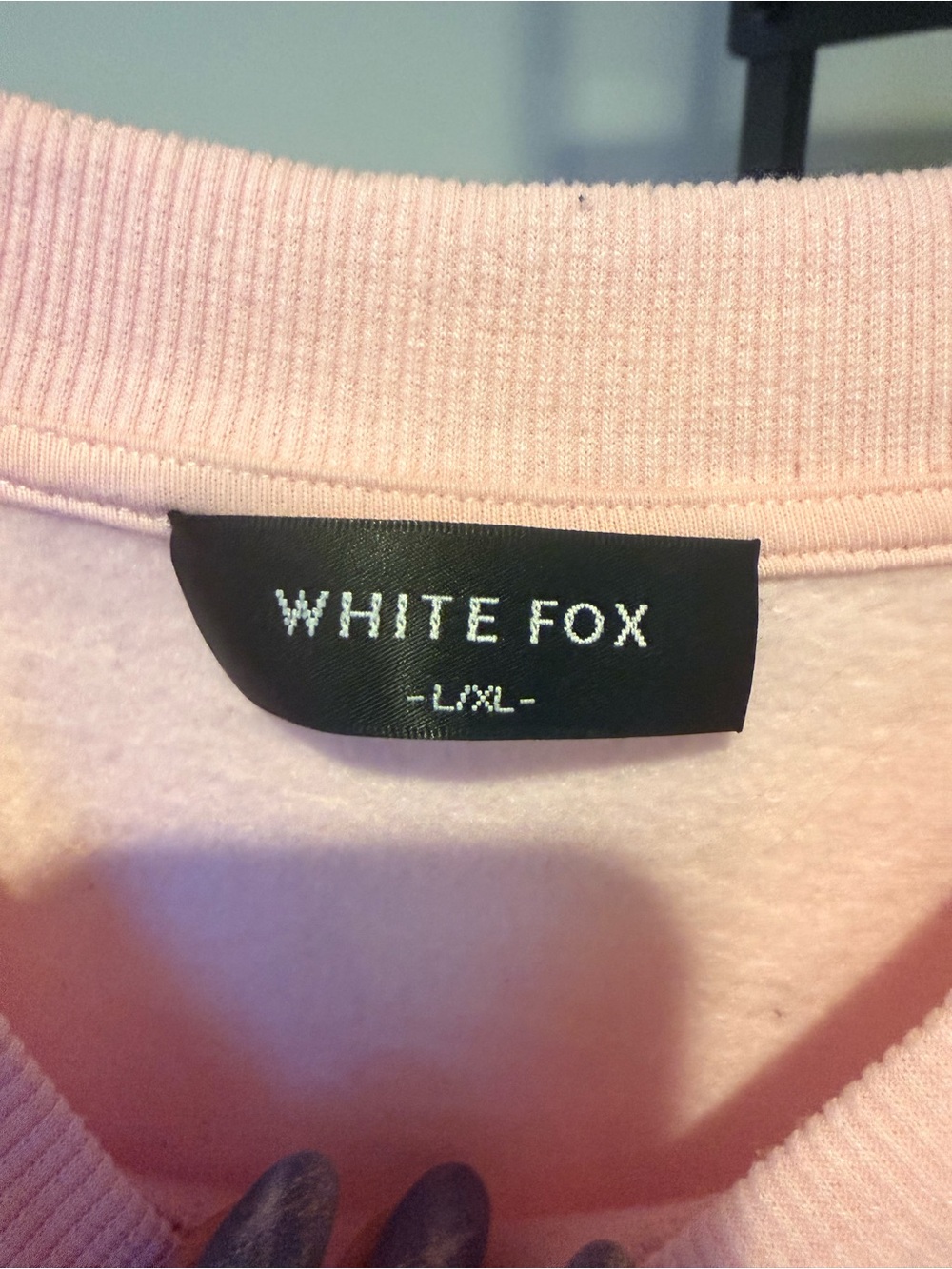 Light Pink White Fox Crewneck Sweatshirt - Picture 3 of 3